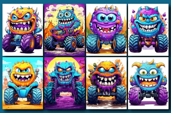 monster truck crush coloring book - Monster Truck Cover 1