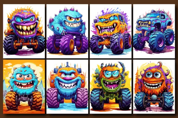 monster truck crush coloring book - Monster Truck Cover 2