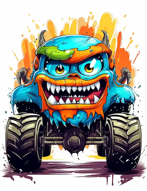 monster truck crush coloring book - Monster Truck